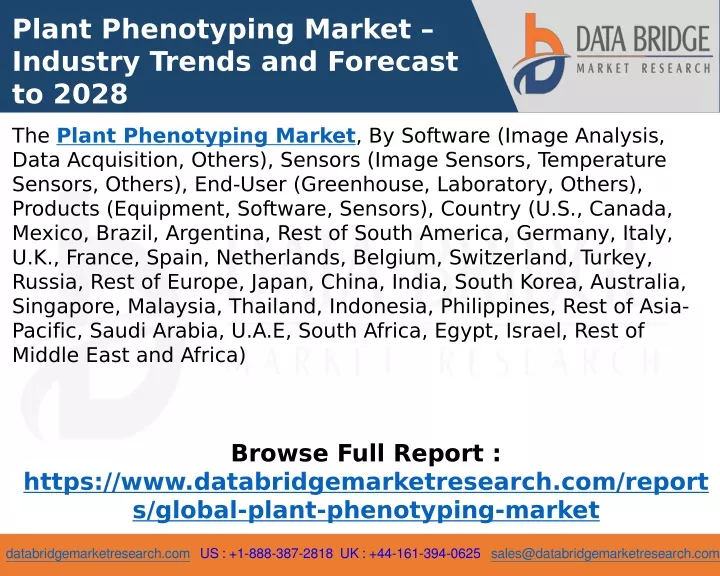 plant phenotyping market industry trends