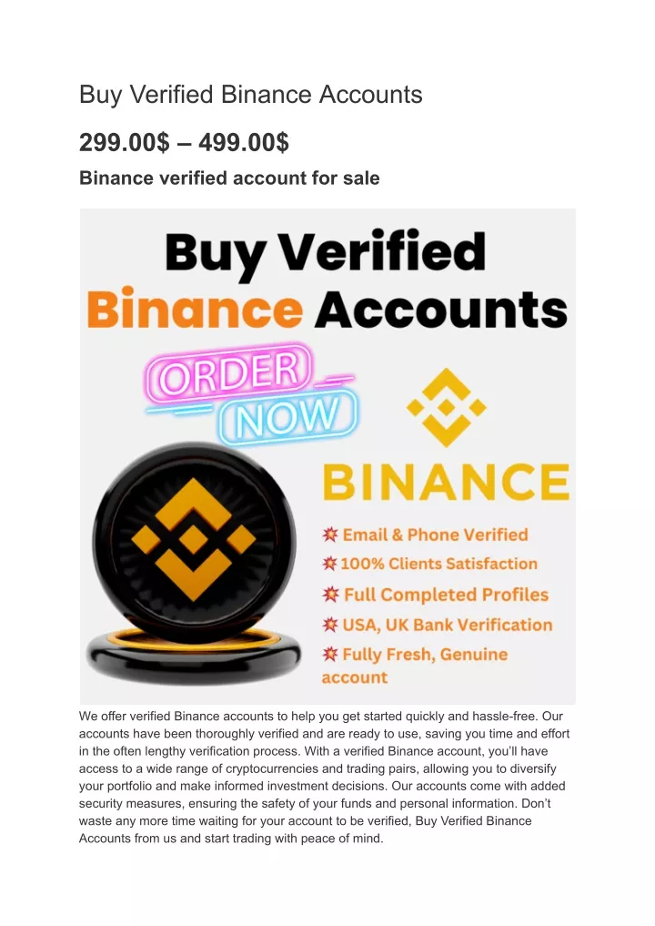 buy verified binance accounts