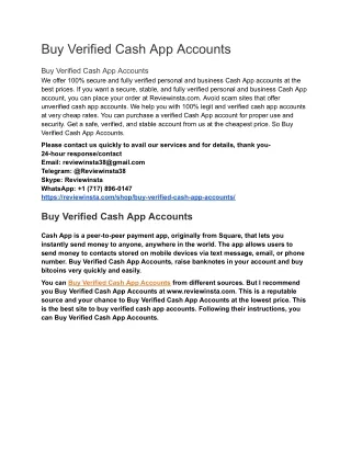 Buy Verified Cash App Accounts