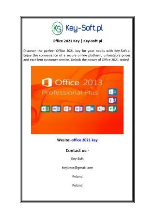 office 2021 key key soft pl