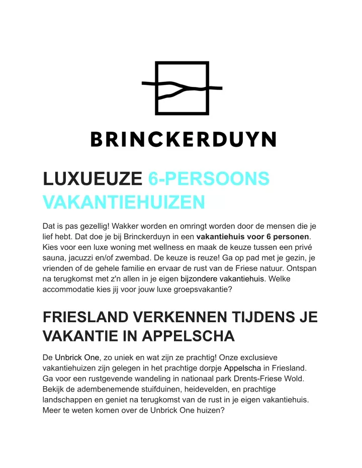 luxueuze 6 persoons vakantiehuizen