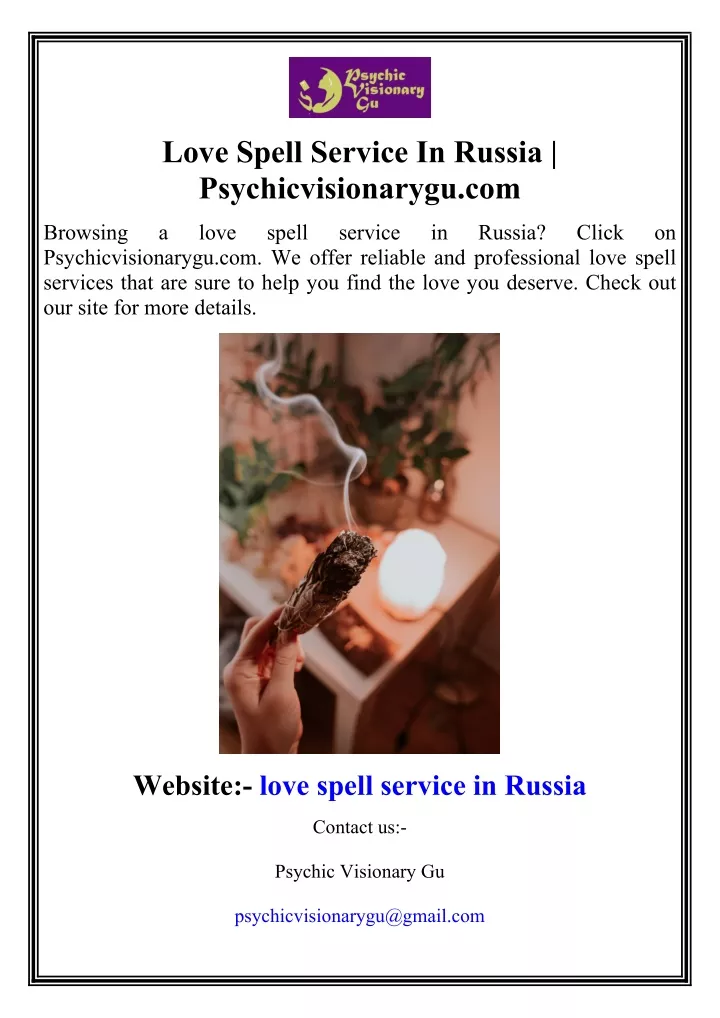 love spell service in russia psychicvisionarygu