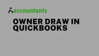 owner draw in quickbooks