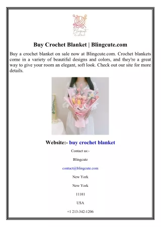 Buy Crochet Blanket  Blingcute.com
