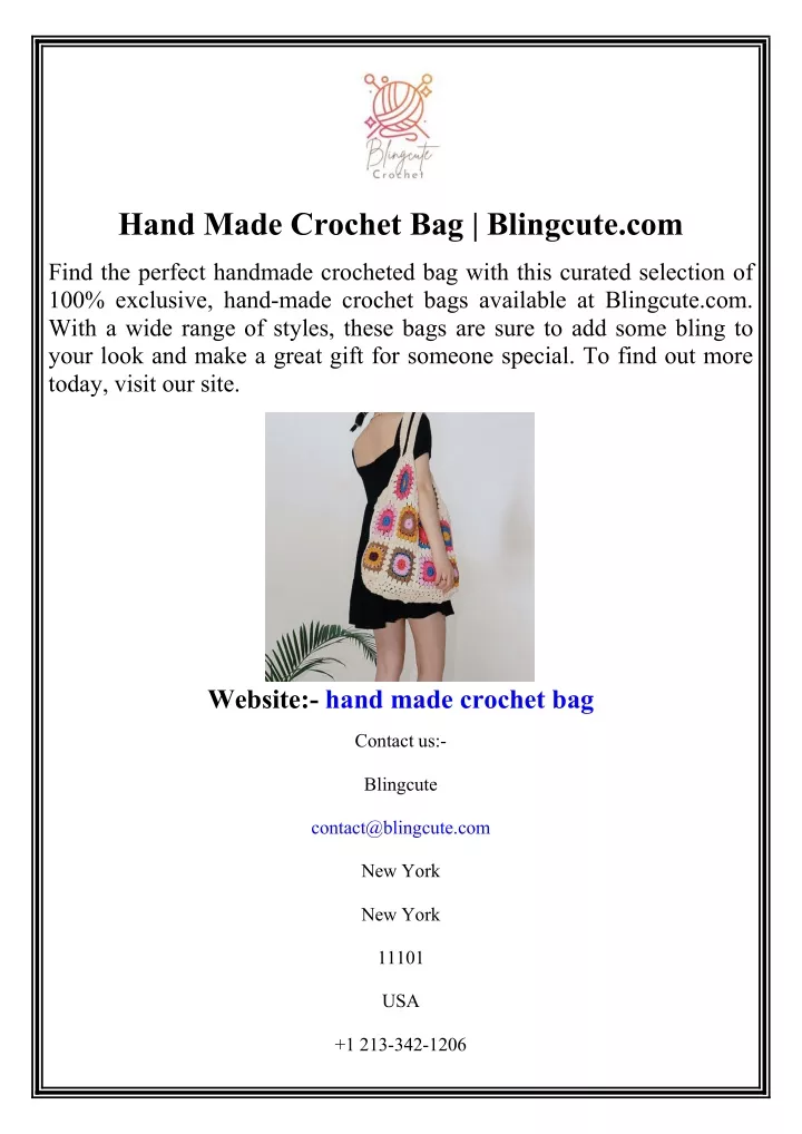 hand made crochet bag blingcute com