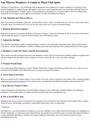 san marcos wonders a guide to must visit spots