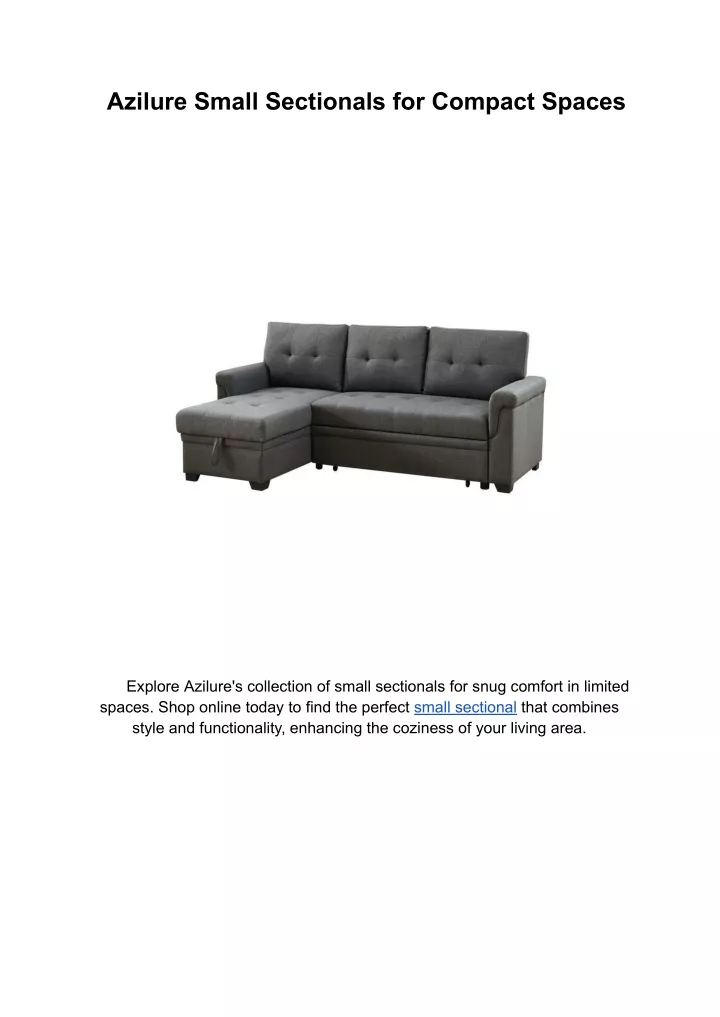 azilure small sectionals for compact spaces