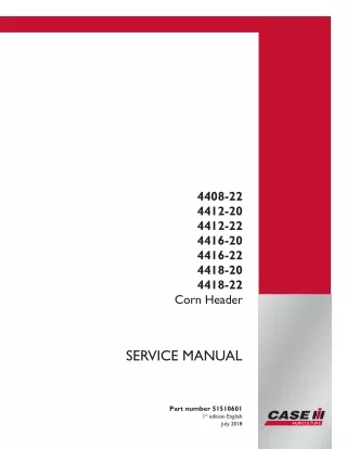 CASE IH 4416-20 Corn Header Service Repair Manual