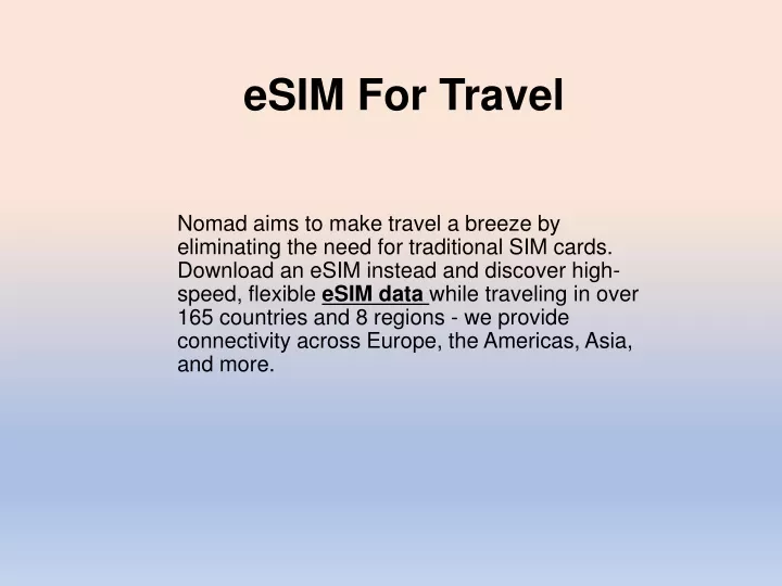 esim for travel