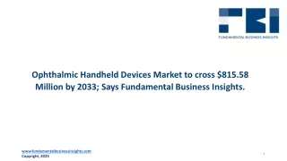 Ophthalmic Handheld Devices Market 2024-2033