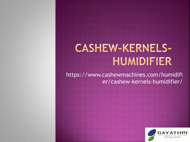 cashew kernels humidifier