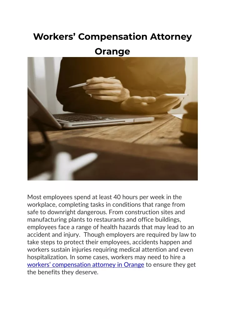 workers compensation attorney orange