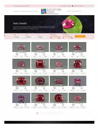 Ruby Splendor at Koustubh Gems | Leading Ruby Stone Seller