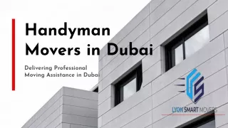 Handyman Movers In Dubai
