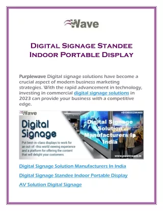 Digital Signage Standee Indoor Portable Display