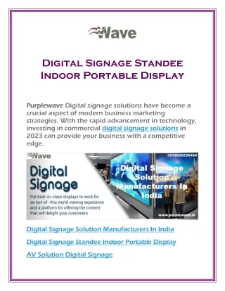 digital signage standee indoor portable display