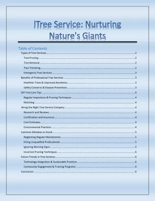 Tree Service - Nurturing Nature's Giants