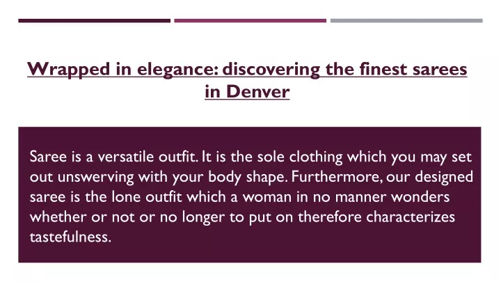 wrapped in elegance discovering the finest sarees in denver