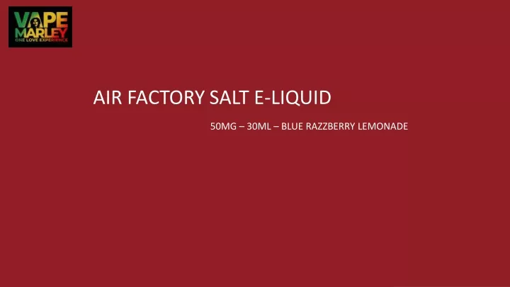 air factory salt e liquid