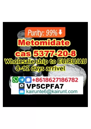 Metomidate cas 5377-20-8 Ship to EU RU AU ME sample available