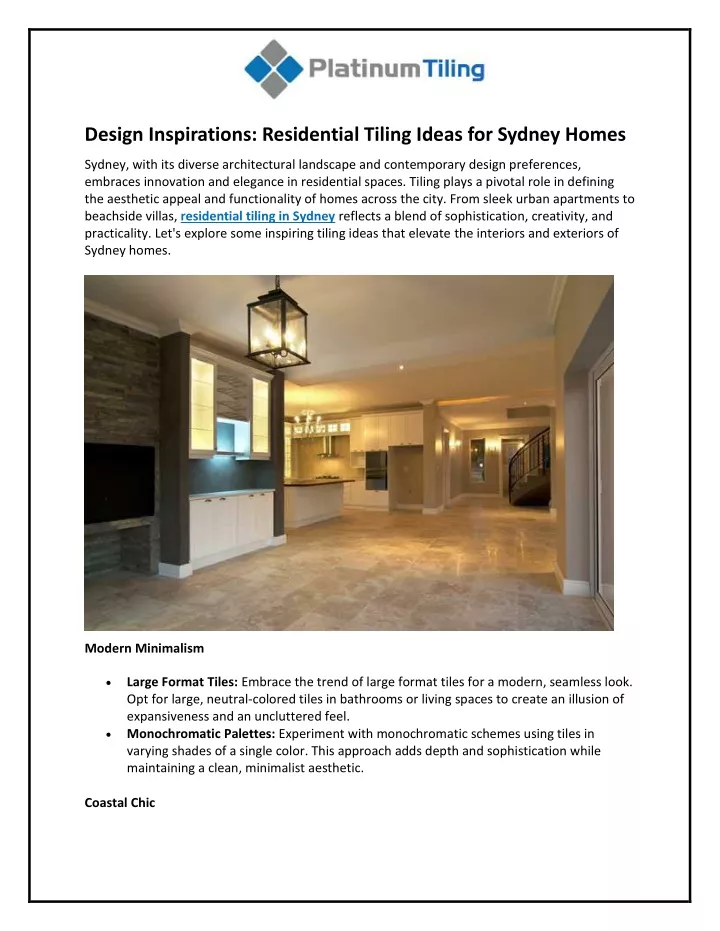 design inspirations residential tiling ideas
