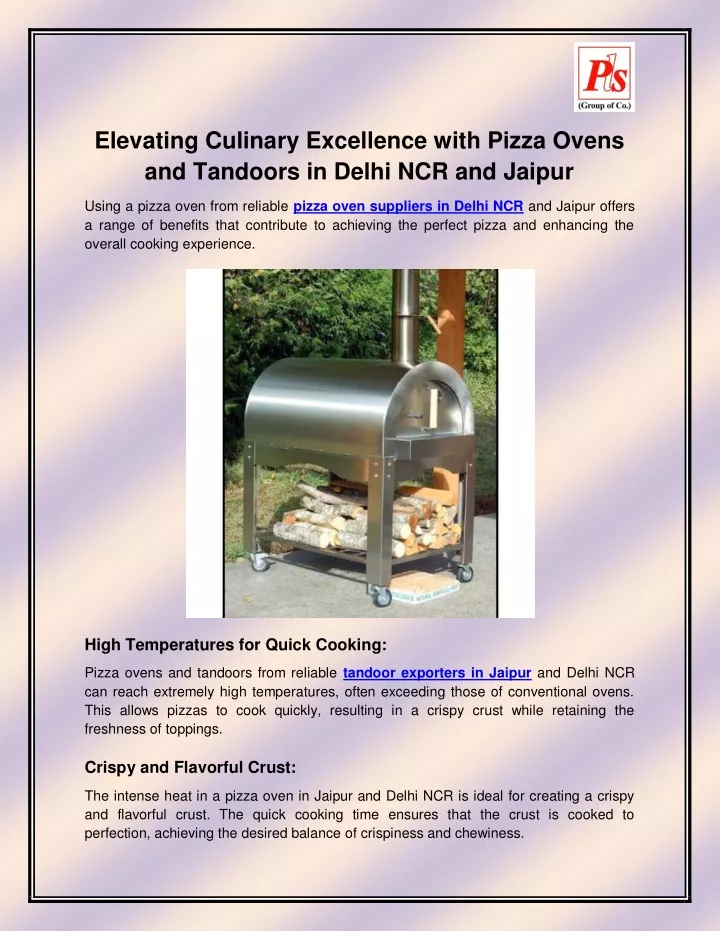 elevating culinary excellence with pizza ovens