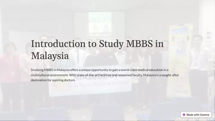 introduction to study mbbs in malaysia