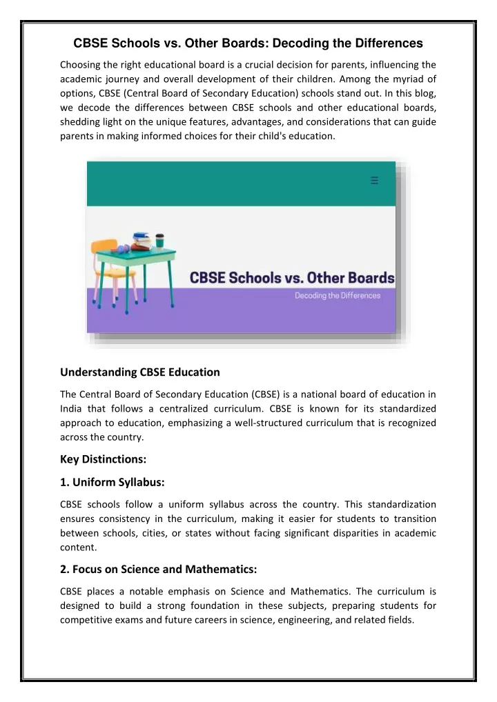 cbse schools vs other boards decoding