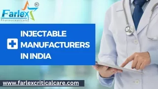 Best Injectable Manufacturers in India