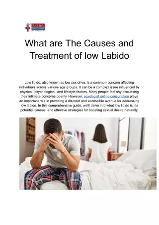 What are The Causes and Treatment of low Labido