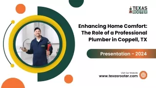 Enhancing Home Comfort The Role of a Professional Plumber in Coppell, Texas