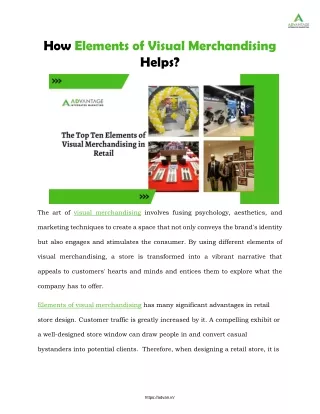 how elements of visual merchandising helps