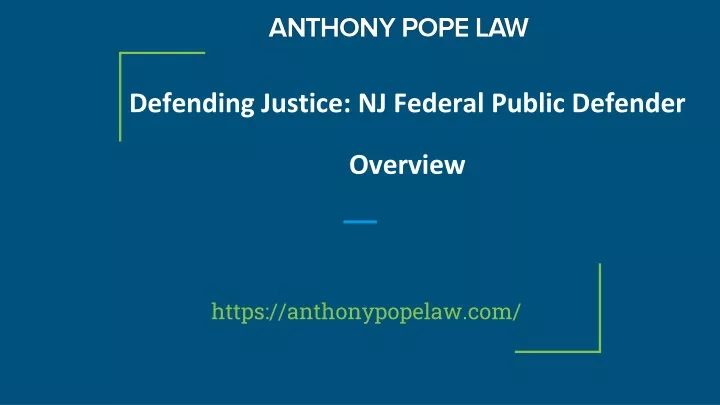 defending justice nj federal public defender overview