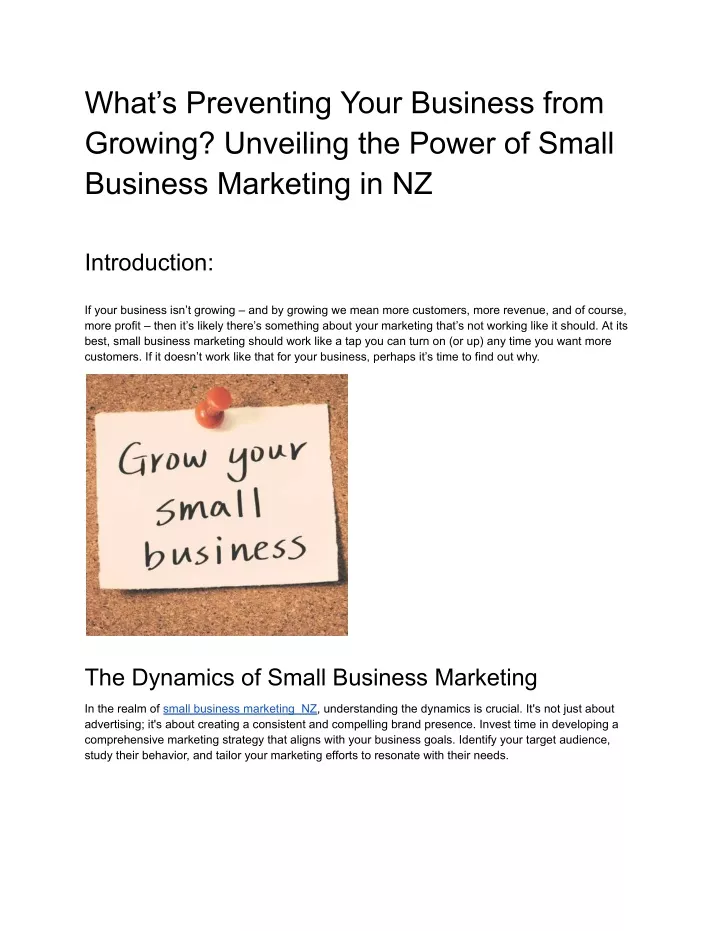 what s preventing your business from growing