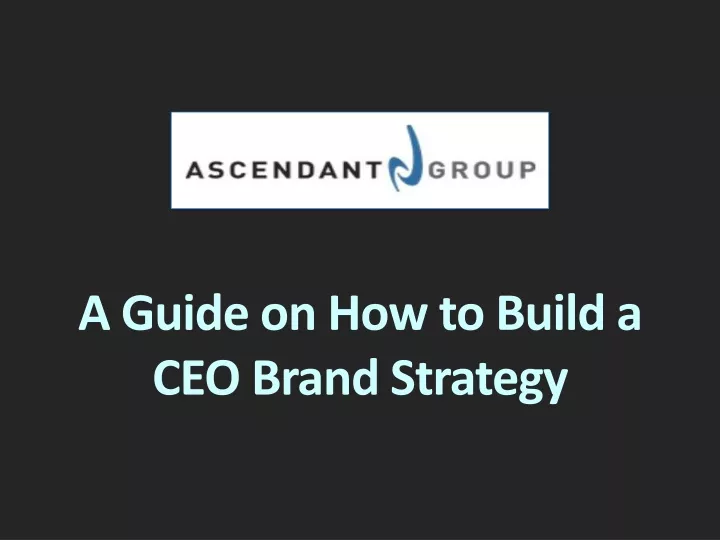 a guide on how to build a ceo brand strategy