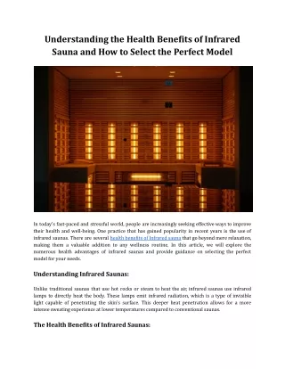 Infrared Sauna to Buy