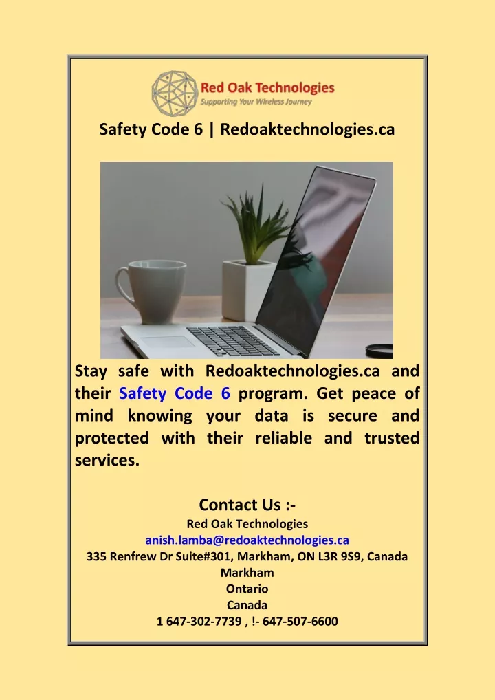 safety code 6 redoaktechnologies ca