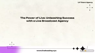 The Power of Live: Unleashing Success with a Live Broadcast Agency