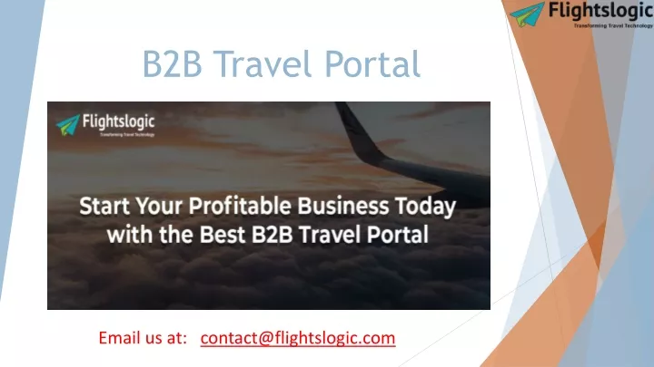 b2b travel portal