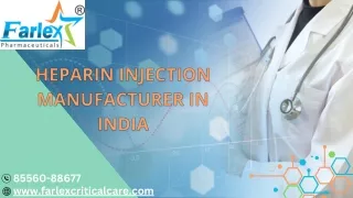 Best Heparin Injection Manufacturer in India