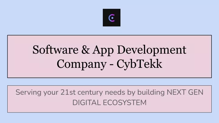 software app development company cybtekk