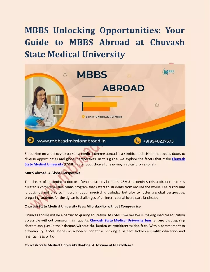mbbs unlocking opportunities your guide to mbbs