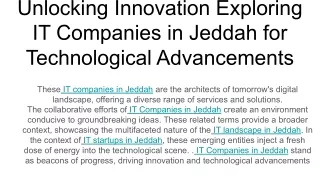 unlocking innovation exploring it companies