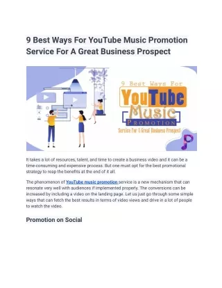 9 Best Ways For YouTube Music Promotion