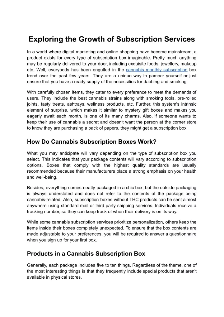 exploring the growth of subscription services