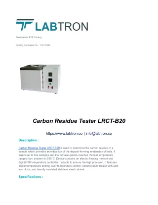 Carbon Residue Tester LRCT-B20