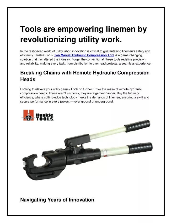 tools are empowering linemen by revolutionizing