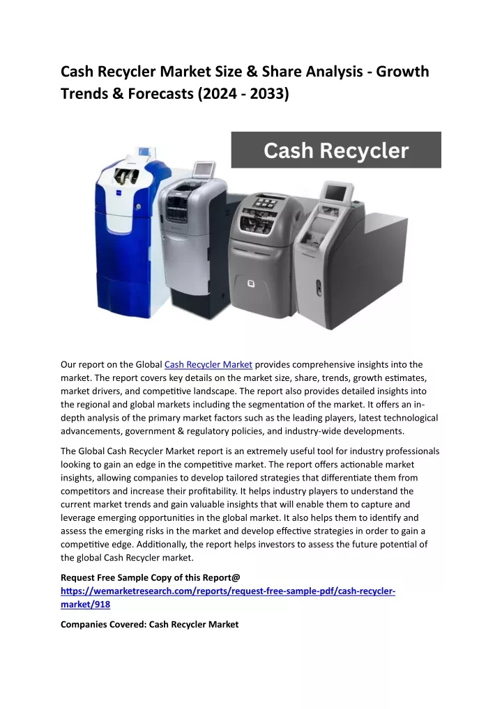 cash recycler market size share analysis growth