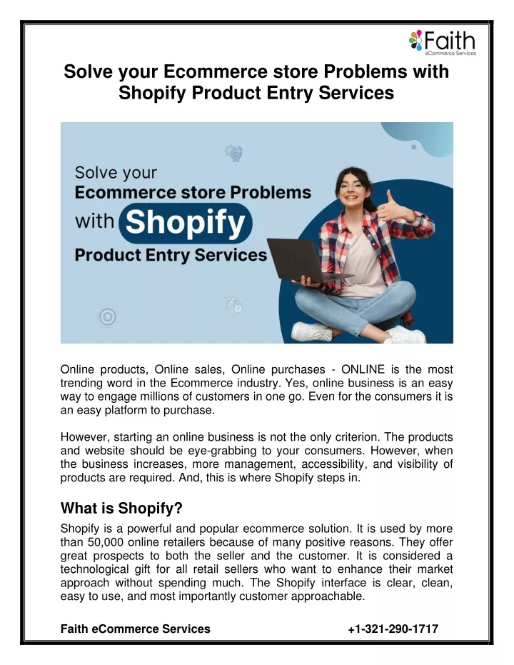 solve your ecommerce store problems with shopify