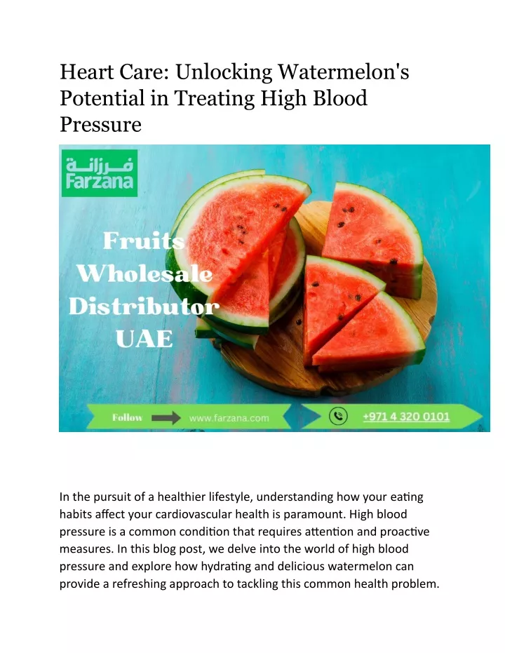 heart care unlocking watermelon s potential